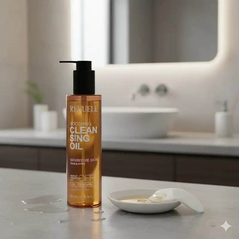 REVUELE Huile Nettoyante Apaisante 200ml Démaquillant Doux Nettoyage Profond Tous Types Peaux