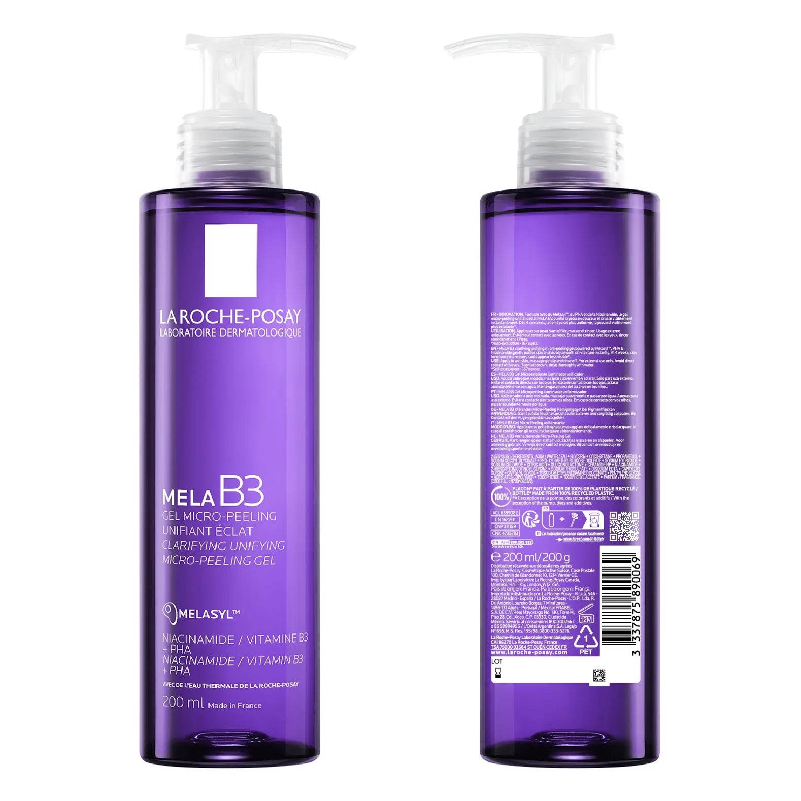 La Roche-Posay Mela B3 Gel Micro Peeling Anti-Tâches 200ml – Exfoliant Unifiant