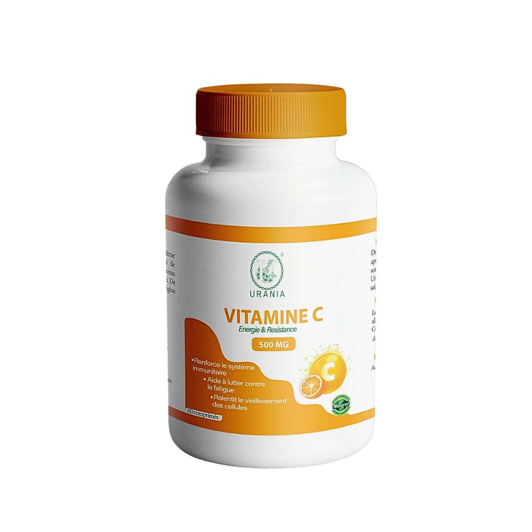 URANIA Vitamine C 60 Comprimés Immunité Anti-Fatigue Antioxydant Énergie Défenses Naturelles Adultes