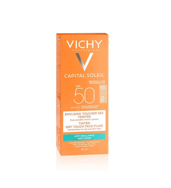 VICHY Capital Soleil BB Émulsion Toucher Sec Teintée SPF50+ 50ml