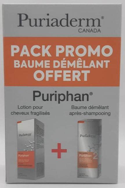 PURIADERM Pack Promo Lotion Cheveux Fragiles + Baume Démêlant Routine Complète