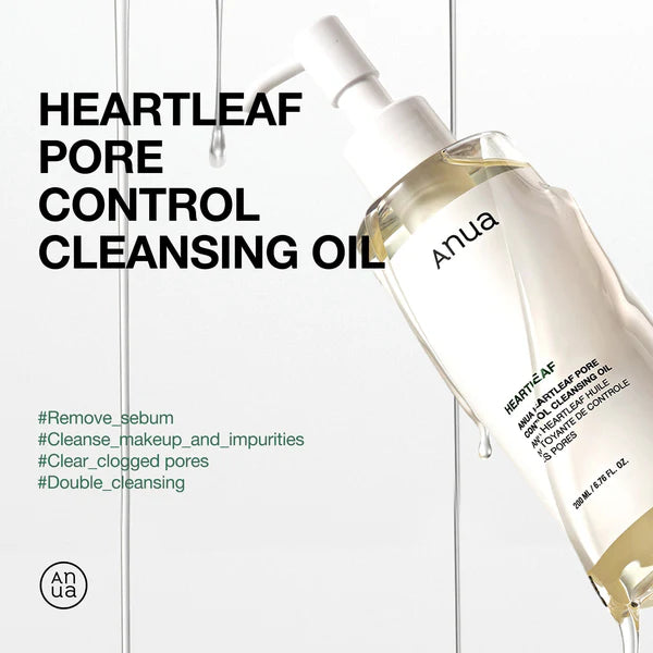 ANUA HeartleaF Pore Control Cleansing Oil 200ml Huile Nettoyante Démaquillante Pores