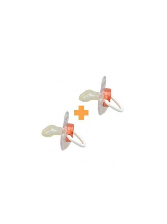 BAMBI LOT DE 2 SUCETTES TRANSPARENTES ORANGE