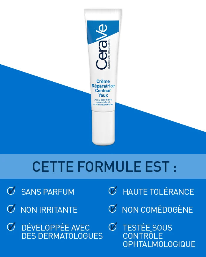 CeraVe Crème Réparatrice Contour des Yeux 14ml – Réparation & Anti-Âge Regard
