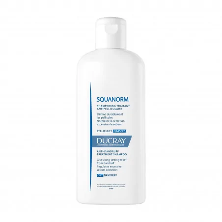 DUCRAY SQUANORM Shampooing traitant antipelliculaire – Pellicules grasses 200ml