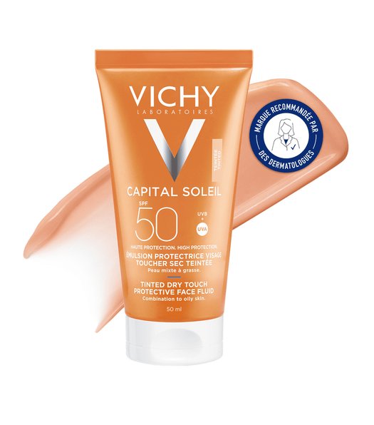 VICHY Capital Soleil BB Émulsion Toucher Sec Teintée SPF50+ 50ml