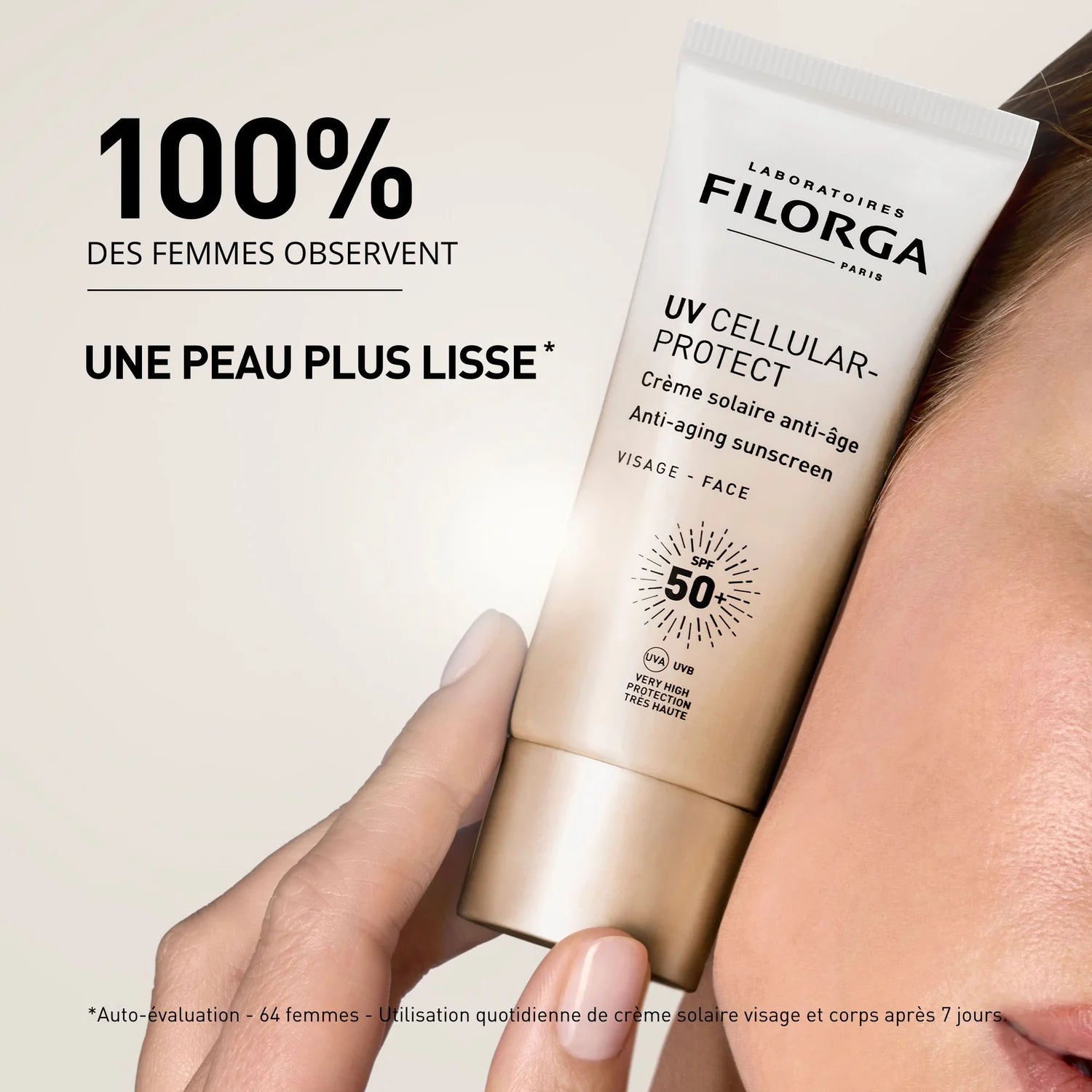 FILORGA UV-Cellular Protect Visage SPF50+ 40ml – Crème Solaire Visage Anti-Âge