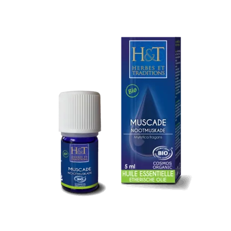 HERBES ET TRADITIONS HUILE ESSENTIELLE – MUSCADE (NOIX) BIO 5ML