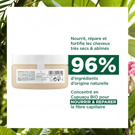 KLORANE Masque 3 en 1 Au Cupuaçu 150ml – Cheveux Très Secs et Abîmés