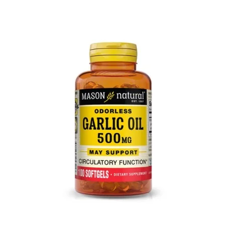 Mason Natural Garlic Oil 500 mg 100 Softgels