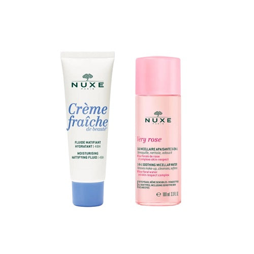 NUXE Pack Crème Fraîche Riche Peau Sèche 30ml + Very Rose Eau Micellaire 50ml