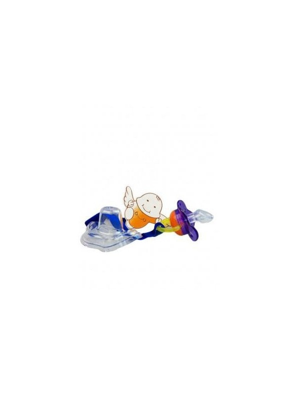 PTI DOUX SUCETTE CADRE TRANSPARENT AVEC ATTACHE VIOLET