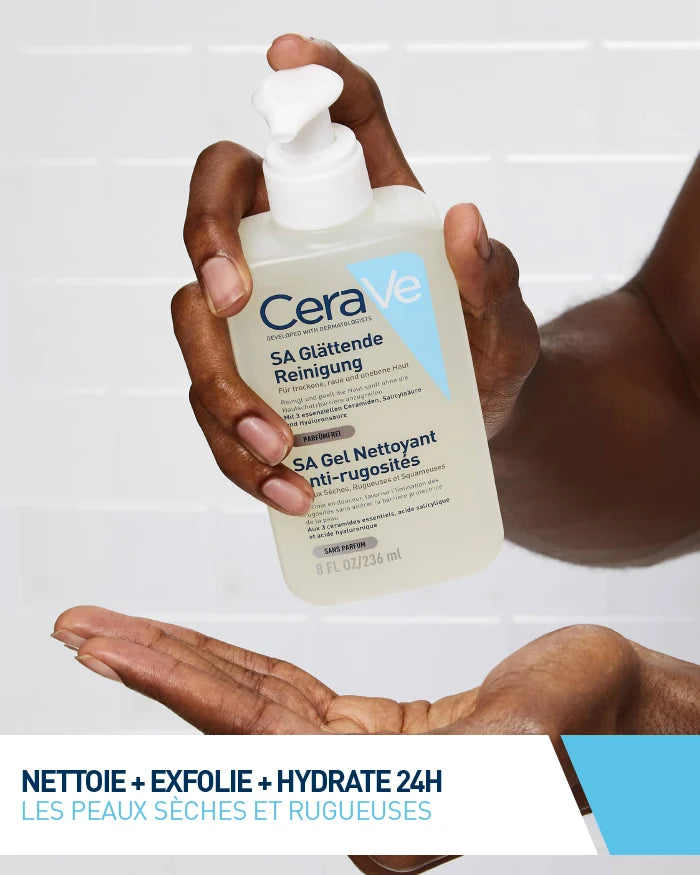 CERAVE SA Gel Nettoyant Anti-Rugosités Exfoliation Douce Acide Salicylique