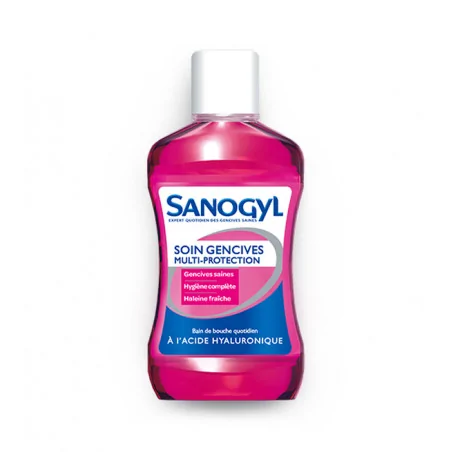 Sanogyl bain de bouche multiprotection a l’acide hyaluronique 500ml